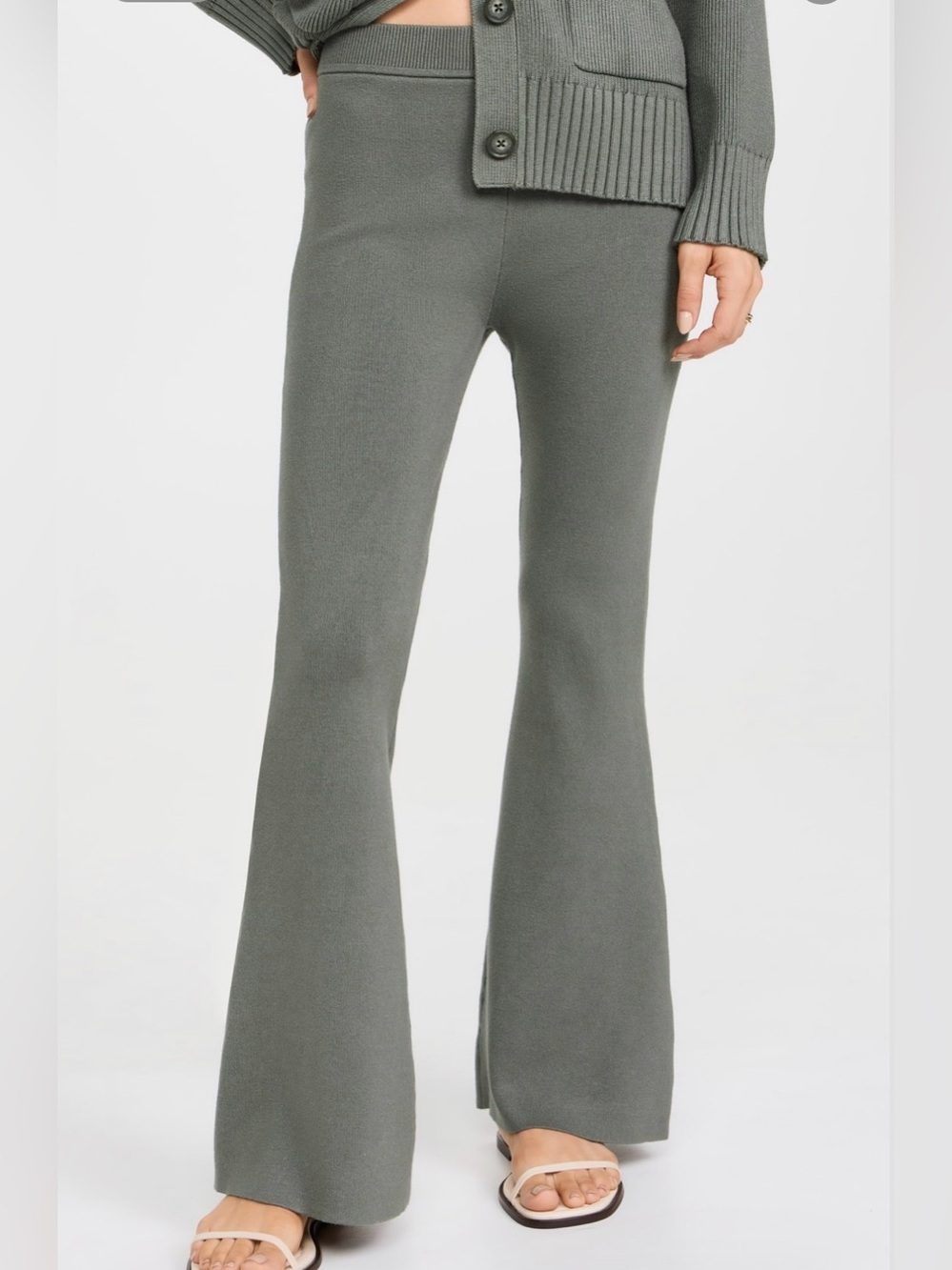 Splendid x Cella Jane Flare Sweater Pant Olive M | Like New | Sold Out Color